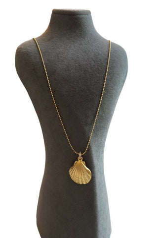 Long Shell Ball Necklace