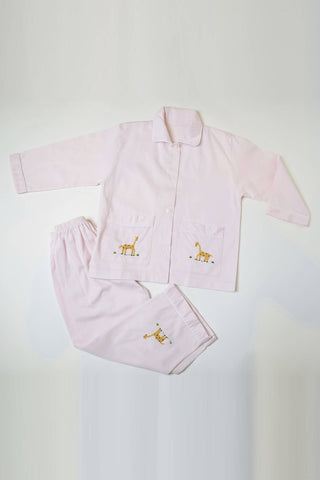 Pink Giraffe Pajama Set