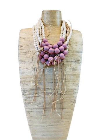 Bubble Pink Beads Necklace