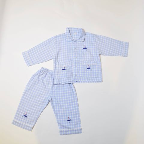 Checkered Sailor Pajama Set