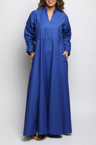 Rue Blue Cotton Long Dress