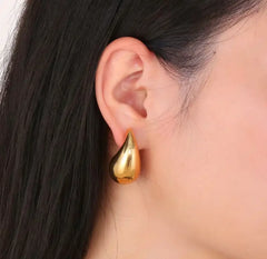 Gold Tear Drop Earrings