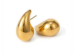 Gold Tear Drop Earrings
