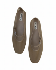 Beige Mesh Ballerinas