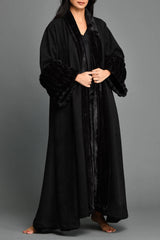 Bella's Black Fluffy Bisht