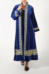 Royal Blue Embroidered Bisht