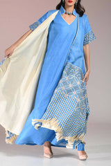 Blue Silk Embroidery