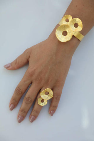 Double Circle Ring and Bracelet Set