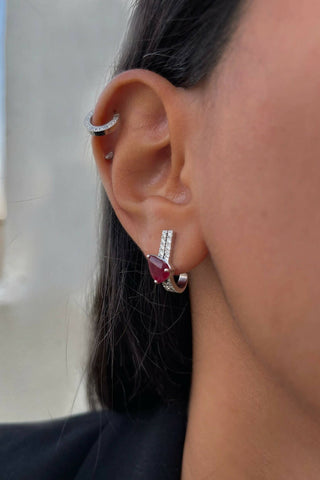 Ruby Diamond Earrings