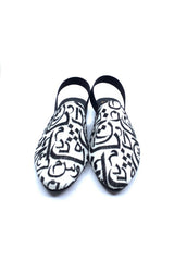 Black & White Embroidery Mules ( Kids & Adults)