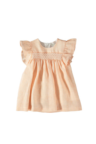 Linen Soft Peach Dress