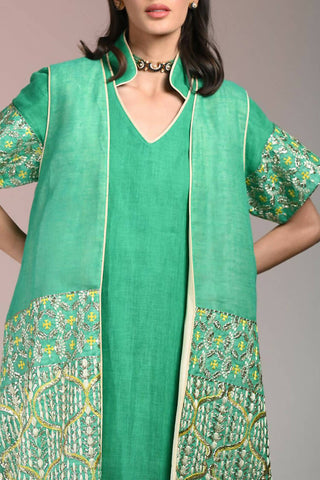 Green Khaisha Embroidery