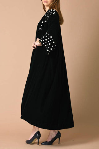 Pearl Velvet Dark Green Bisht