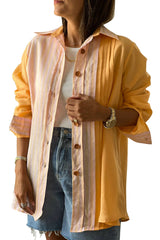 Peach & Pink Linen Shirt