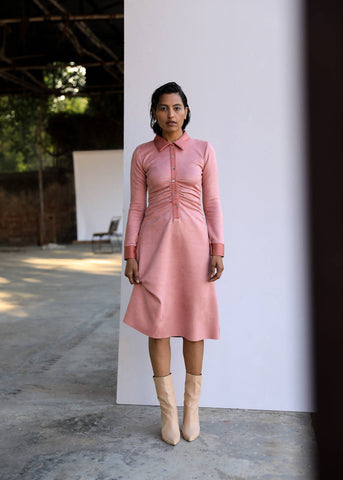 Devoted Suede Pink Dress