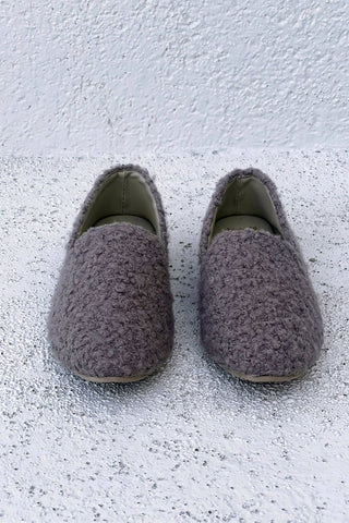 Taupe Goat Fur Loafers