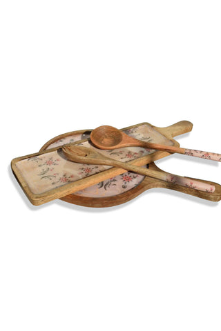 Platter Set With Spoon ( Pink)