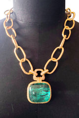 Square Green Necklace