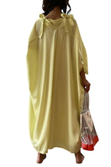 Yellow Linen Bisht & Jumpsuit