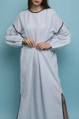 Light Grey Linen Kaftan