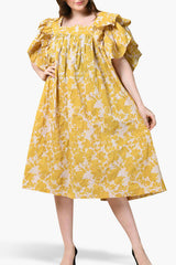 Yellow Printed Dress