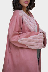 Pink Fur Velvet Jacket