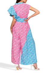 Pink & Blue Jumpsuit