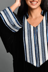 Bella's Black Stripes Winter Kaftan