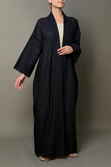 Black Summer Cotton Abaya