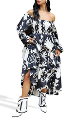 Black & White Abstract Maxi