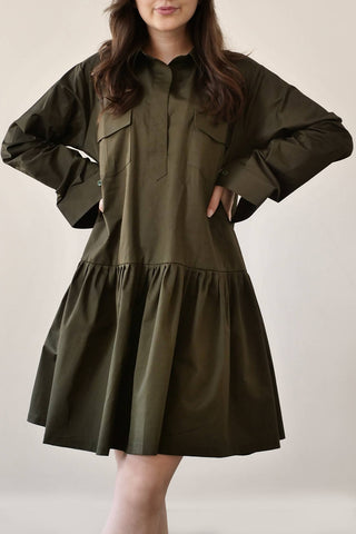 Olive Shirt Dress