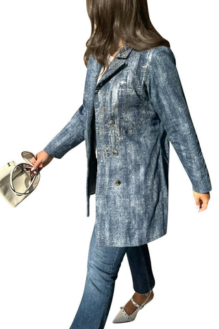 Denim Sequins Blazer