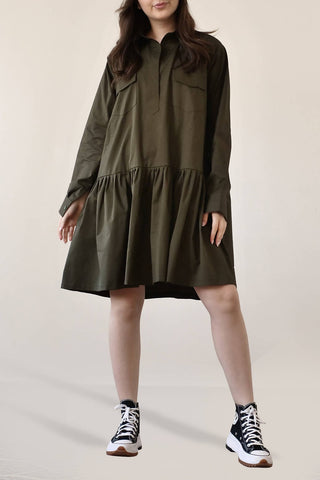 Olive Shirt Dress