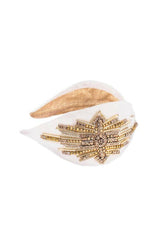 White & Gold NAMJOSH headband