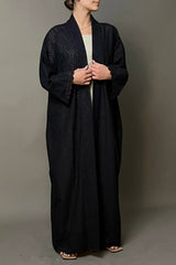 Black Summer Cotton Abaya