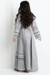 Grey Embroidered Kaftan