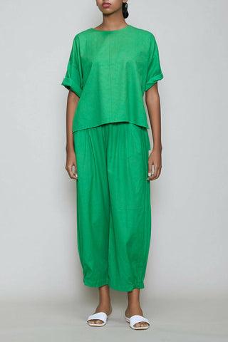 Mati Green Short Sleeves Set