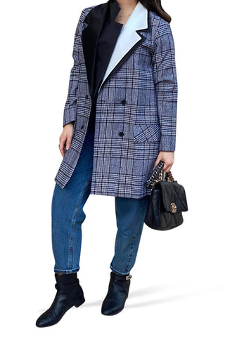 4 Collar Checkered Jacket