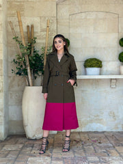 Olive & Pink Trench