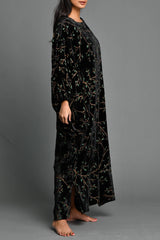 Bella's Sily Velvet Black Kaftan