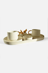 2 Turkish Coffee Cups & Tray Set