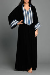 Bella's Black Stripes Winter Kaftan