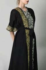 Black Calligraphy Kaftan