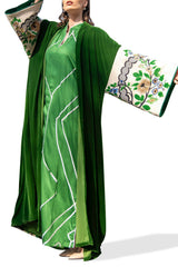 Spring Green Velvet Bisht