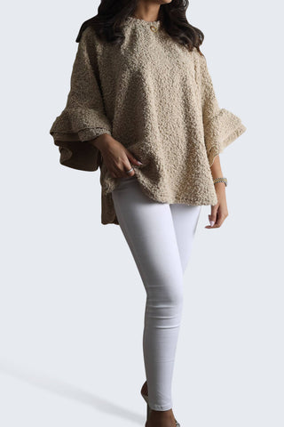 Beige Ruffles Top