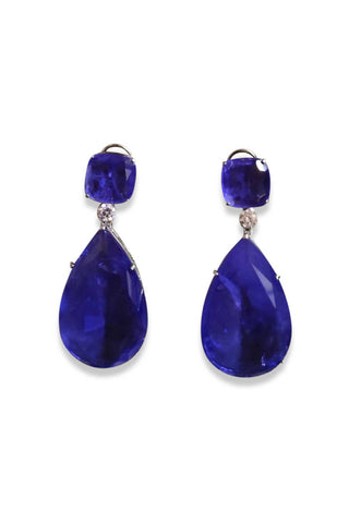 Long Blue Earrings