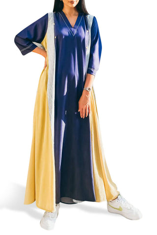 Blue & Yellow Kaftan