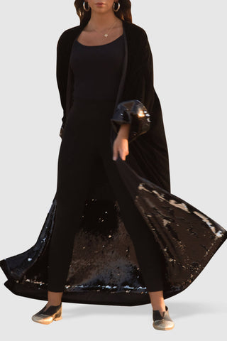 Velvet Sequin Bisht