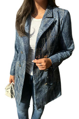 Denim Sequins Blazer