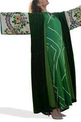 Spring Green Velvet Bisht